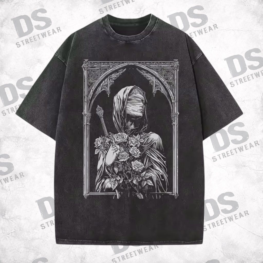 Sacred Silence – Gothic Oversize T-Shirt